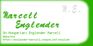 marcell englender business card